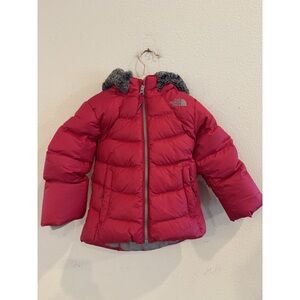 The North Face Toddler Red Puffy Hooded Jacket 2T